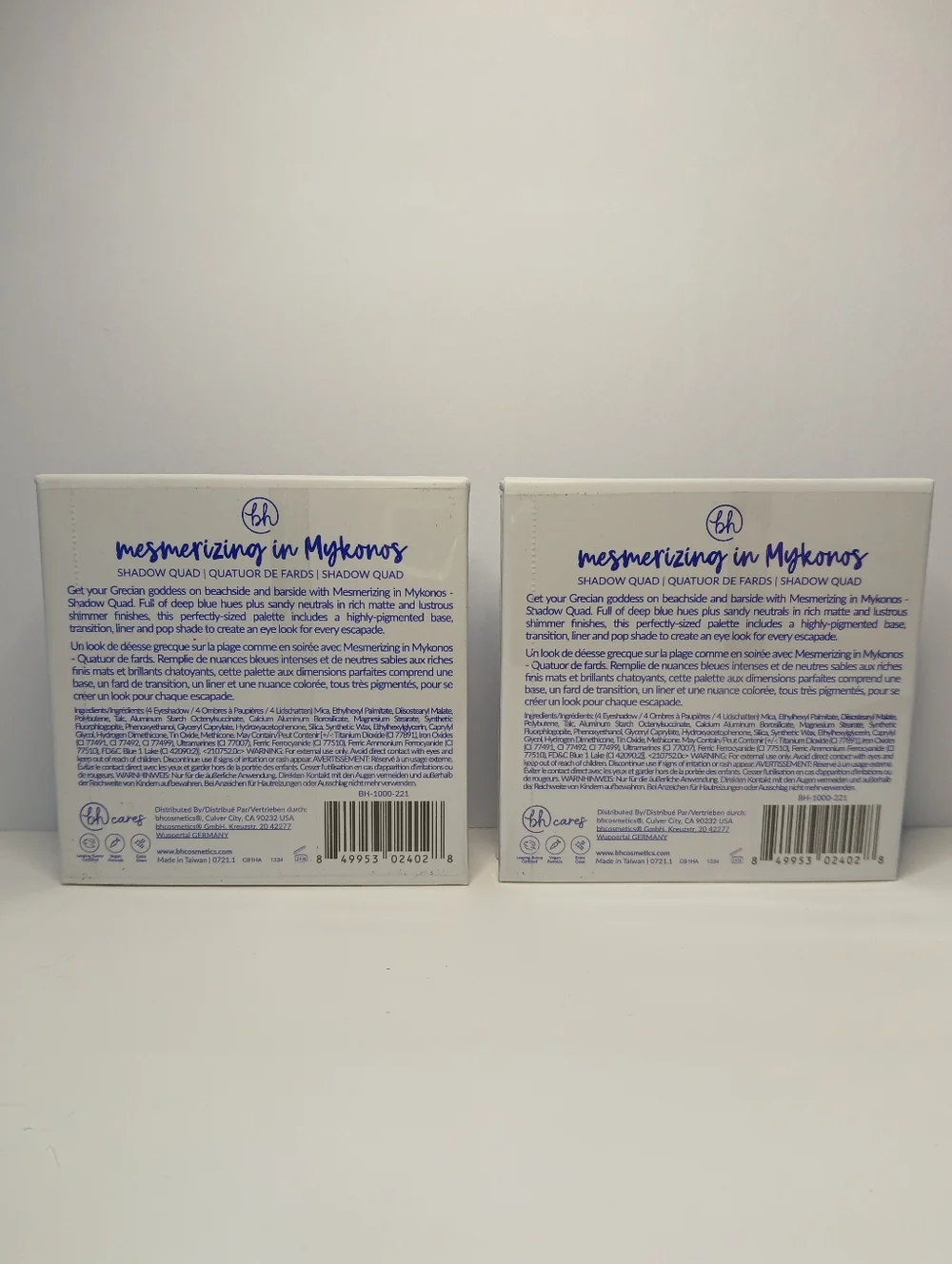 BH Cosmetics Travel Series Mesmerizing in Mykonos Eyeshadow Quad 5.5 G | 0.19 OZ - Picture 4 of 5